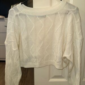 Cozy White Knit Sweater